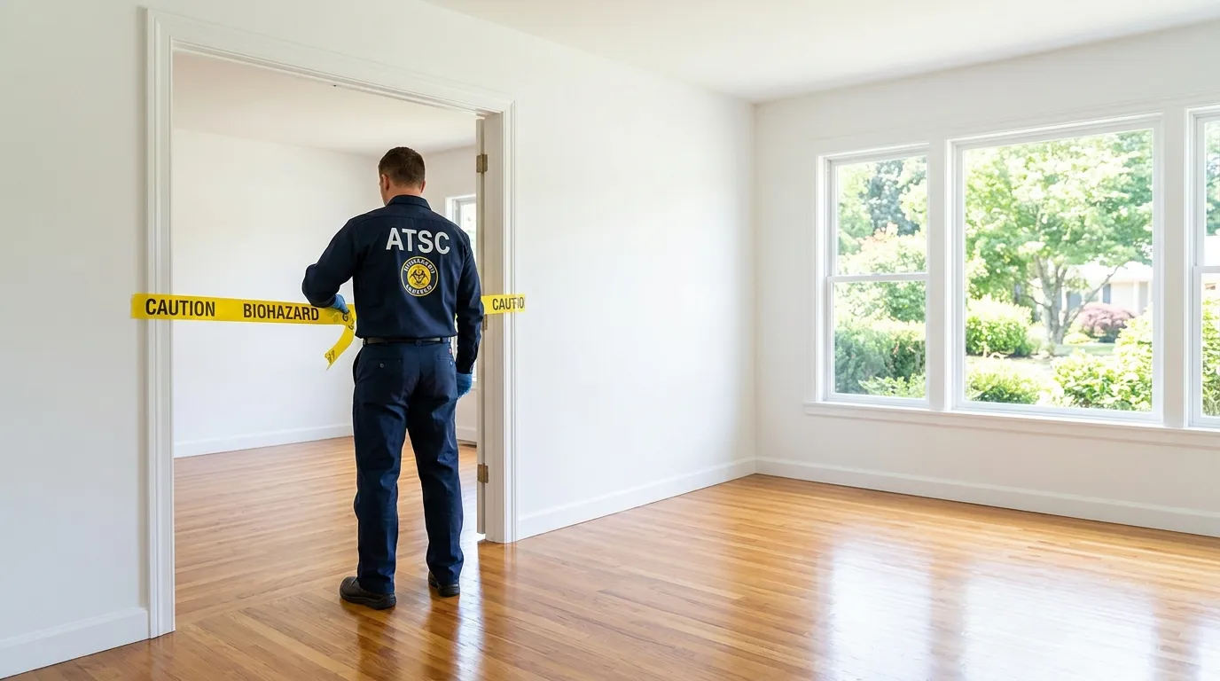 Certified biohazard cleanup crew performing Crime Scene Cleanup in San Martin